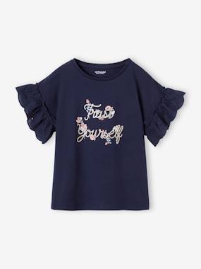 Girls-Romantic T-Shirt in Organic Cotton for Girls