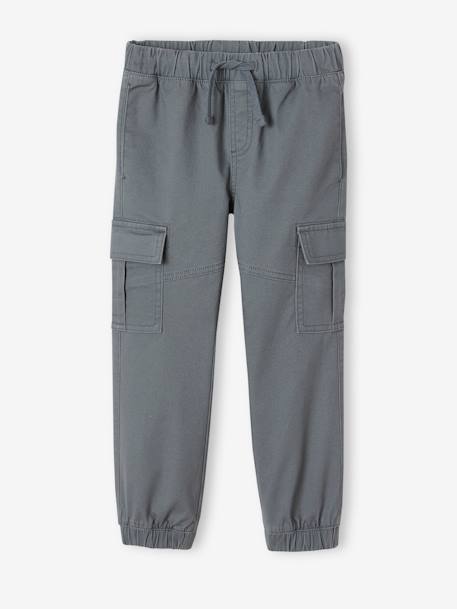 Pantalon Jogging Garçon En Molleton Noir - Vertbaudet Jogging Enfant Garcon