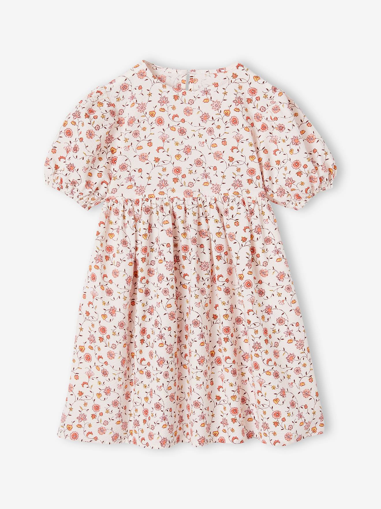 Smocked Striped Dress in Seersucker for Girls - striped