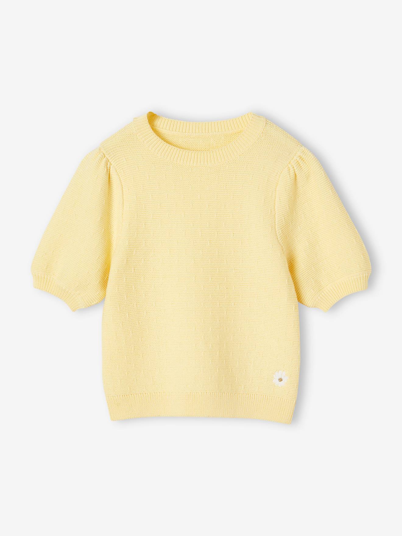 Vintage soft yellow puff buy sleeve sweater