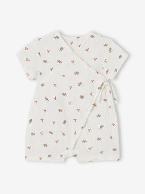 Baby-Pyjamas & Sleepsuits-Cotton Gauze Short Pyjamas for Babies