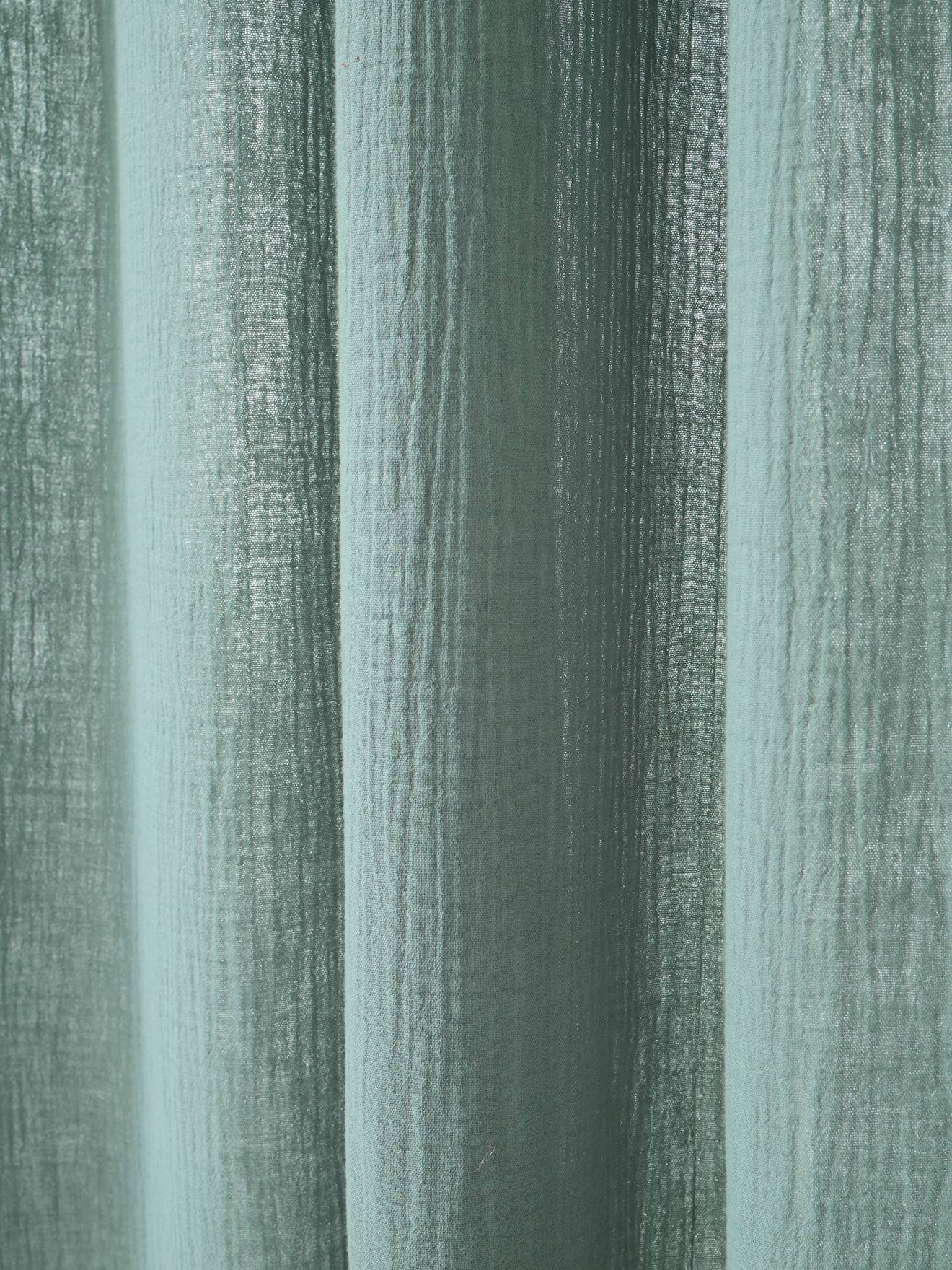 Water Green Cotton Gauze Curtain - Bambina - The Socialite Family