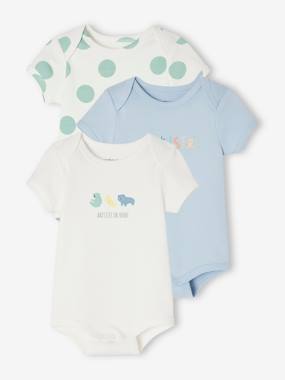 Baby-Set of 3 Progressive Bodysuits in Organic Cotton, for Babies