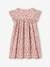 Ruffled, Short Sleeve Dress with Prints, for Girls ecru+fir green+pale pink - vertbaudet enfant 