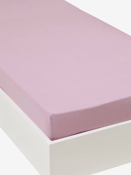Children's Plain Colour Stretch Jersey Knit Fitted Sheet Blue+Grey+Light violet+Pink - vertbaudet enfant 
