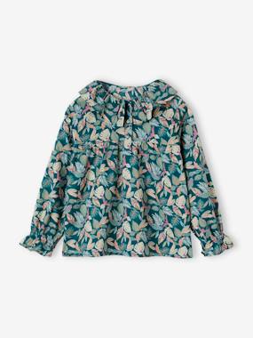 Fille-Chemise, blouse, tunique-Blouse imprimée fleurs fille