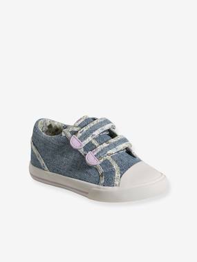 Chaussures-Chaussures fille 23-38-Baskets, tennis-Baskets scratchées en toile fille collection maternelle