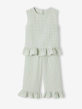 Ensemble fille blouse pantalon 7/8ème   - vertbaudet enfant