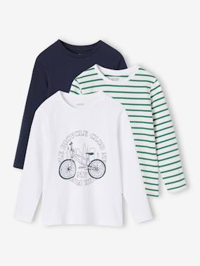 Garçon-T-shirt, polo, sous-pull-Lot de 3 T-shirts garçon manches longues