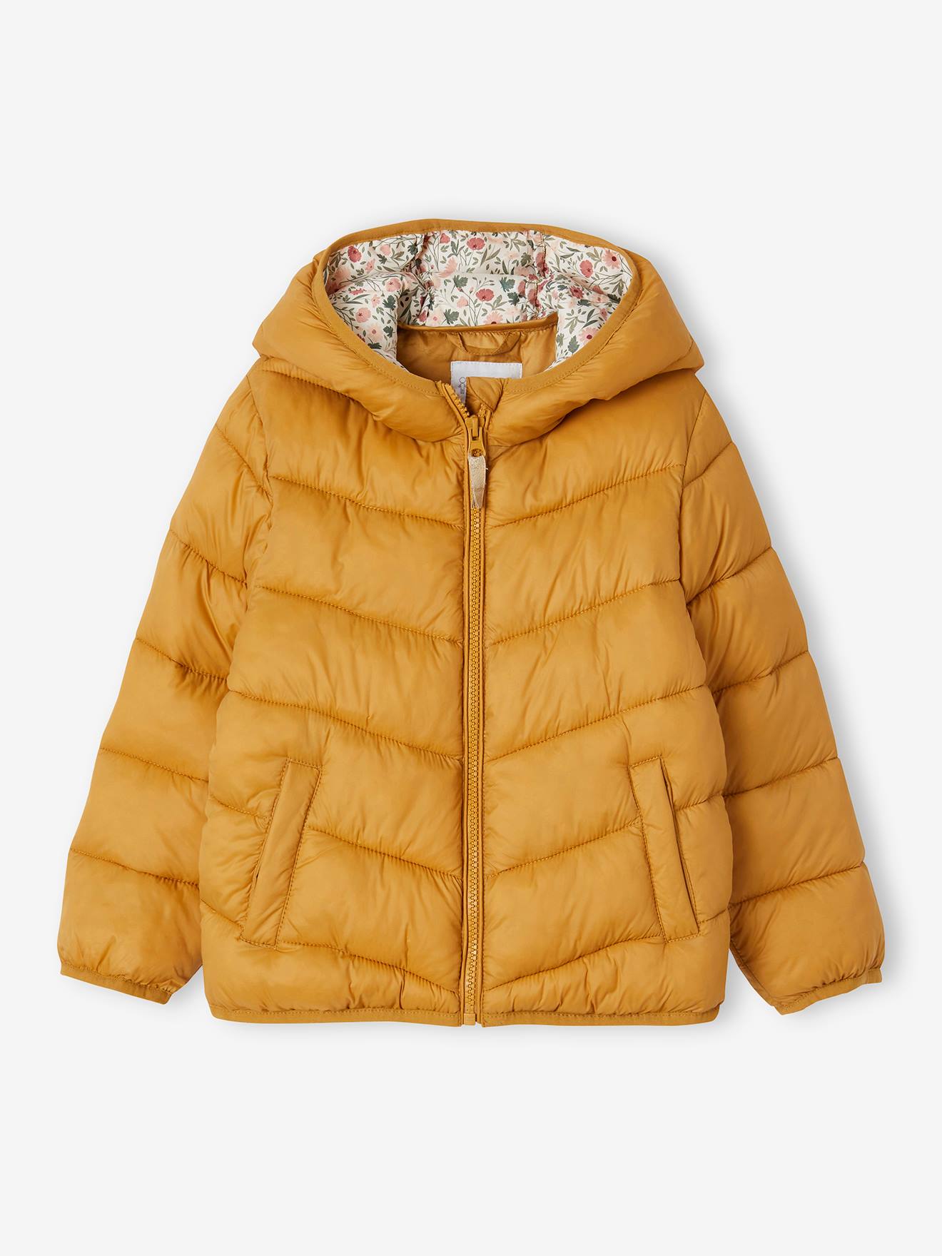 Lightweight Hooded Jacket for Girls mustard Girls