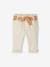 Paperbag Trousers with Belt, for Babies cappuccino+ecru+lichen+pale pink - vertbaudet enfant 