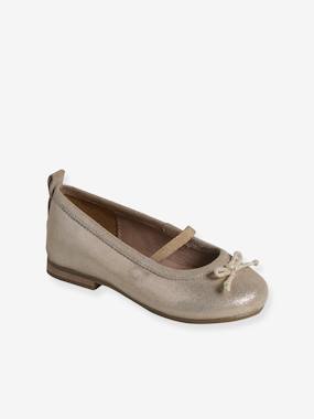 Shoes-Girls Footwear-Ballerinas & Mary Jane Shoes-Ballet Pumps in Metallised Leather for Girls