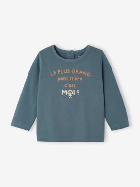 Baby-T-shirts & Roll Neck T-Shirts-Long Sleeve Top with Message, for Babies