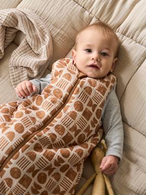 Bedding & Decor-Reversible Sleeveless Baby Sleeping Bag with Central Opening, Ethnic