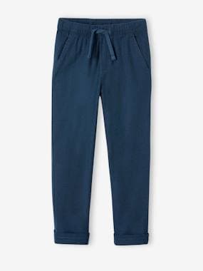 Boys-Trousers-Lightweight Trousers in Cotton/Linen, for Boys