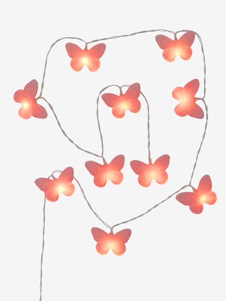 Luminous Glittery Butterfly Garland PINK MEDIUM SOLID WITH DESIG - vertbaudet enfant 