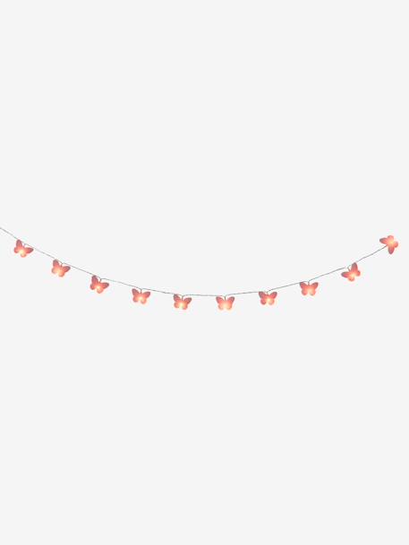 Luminous Glittery Butterfly Garland PINK MEDIUM SOLID WITH DESIG - vertbaudet enfant 