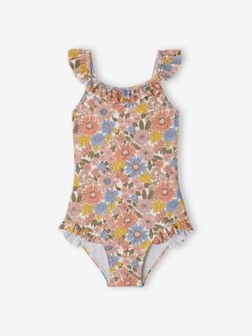 Girls-Swimwear-Swimsuits-Floral Swimsuit for Girls