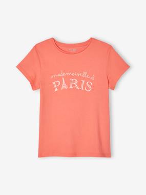 Fille-T-shirt, sous-pull-T-shirt-Tee-shirt Basics à motif fille manches courtes