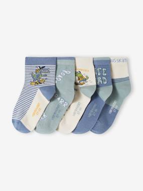 Pack of 5 Pairs of "Tyrannoskate" Socks for Boys  - vertbaudet enfant