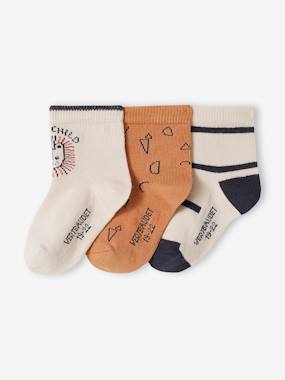 Baby-Socks & Tights-Pack of 3 Pairs of Socks for Baby Boys