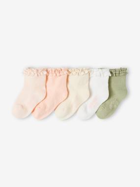 Pack of 5 Pairs of Socks for Baby Girls  - vertbaudet enfant
