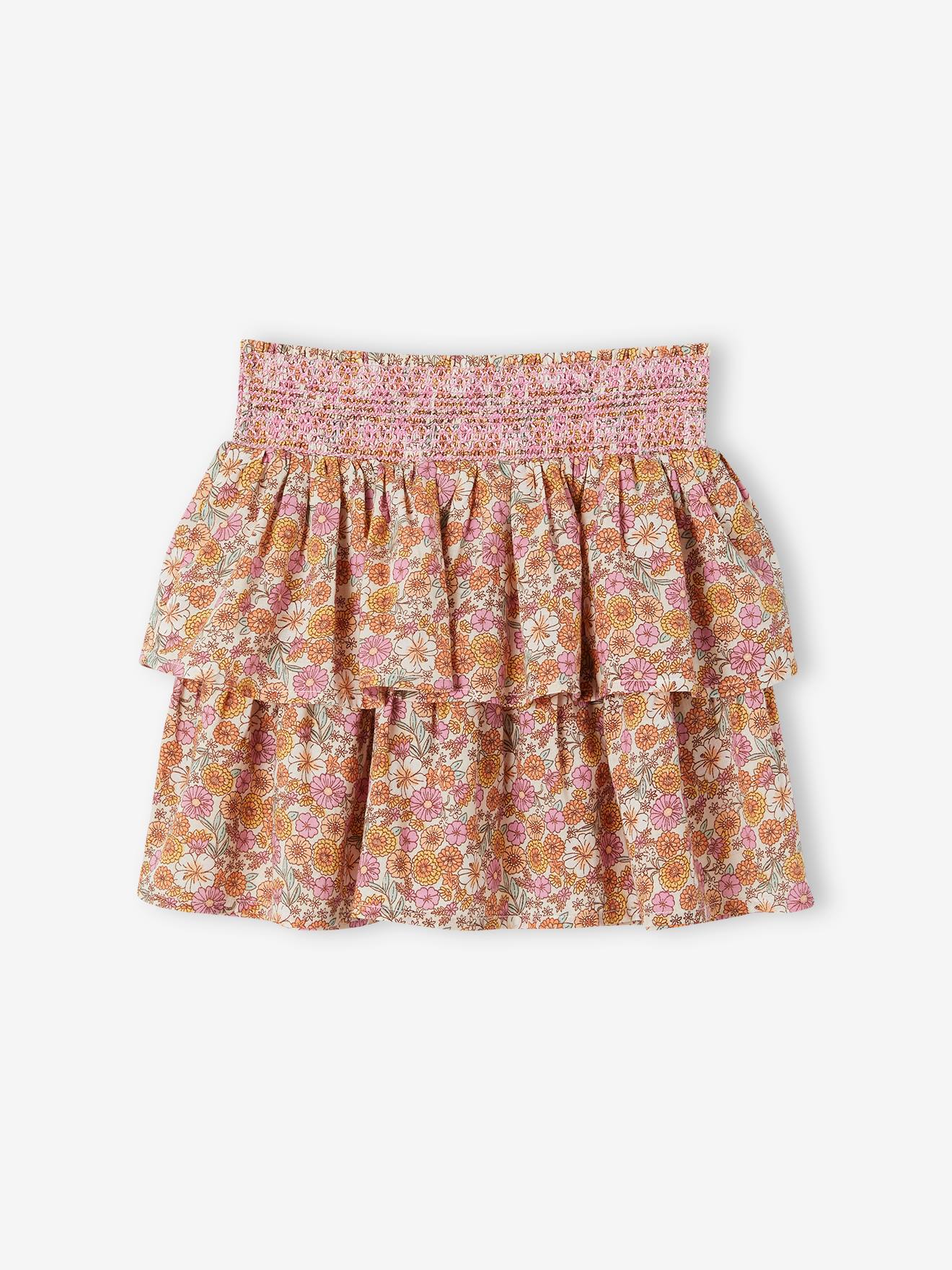 Jupe Jean Cherokee Fille Avec Volants, Fleurs Et Dentelle - Taille S/M - Neuf Avec étiquette