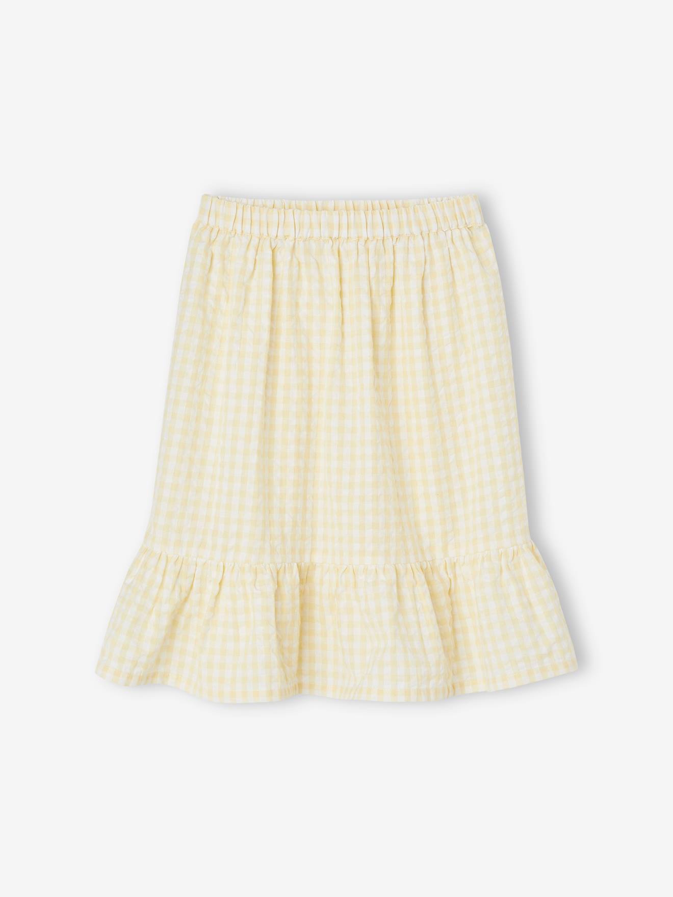 H&m gingham ruffle clearance skirt