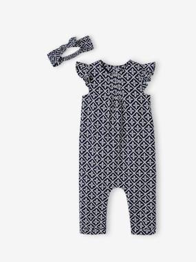 Baby-Outfits-Jumpsuit + Headband Set, for Baby Girls