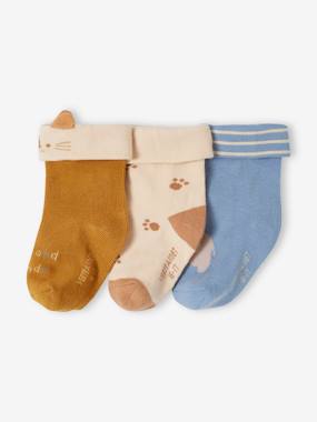 Bébé-Lot de 3 paires de chaussettes "animaux" bébé