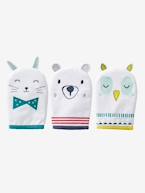 Lot de 3 gants de toilette animaux  - vertbaudet enfant 
