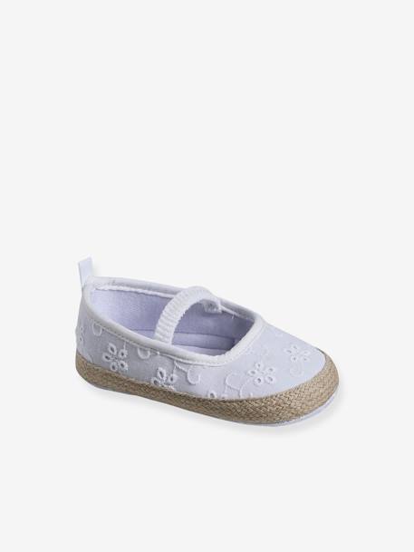 Supple Pram Shoes with Elastic, for Babies white - vertbaudet enfant 