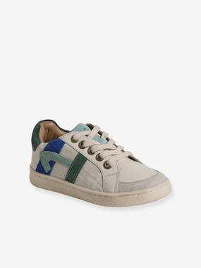 Chaussures-Chaussures garçon 23-38-Baskets, tennis-Baskets enfant garçon cuir zippées et élastiquées