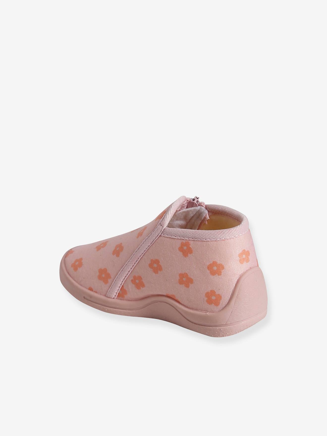 Indoor Shoes in Smooth Leather with Hook-&-Loop Strap, for Babies