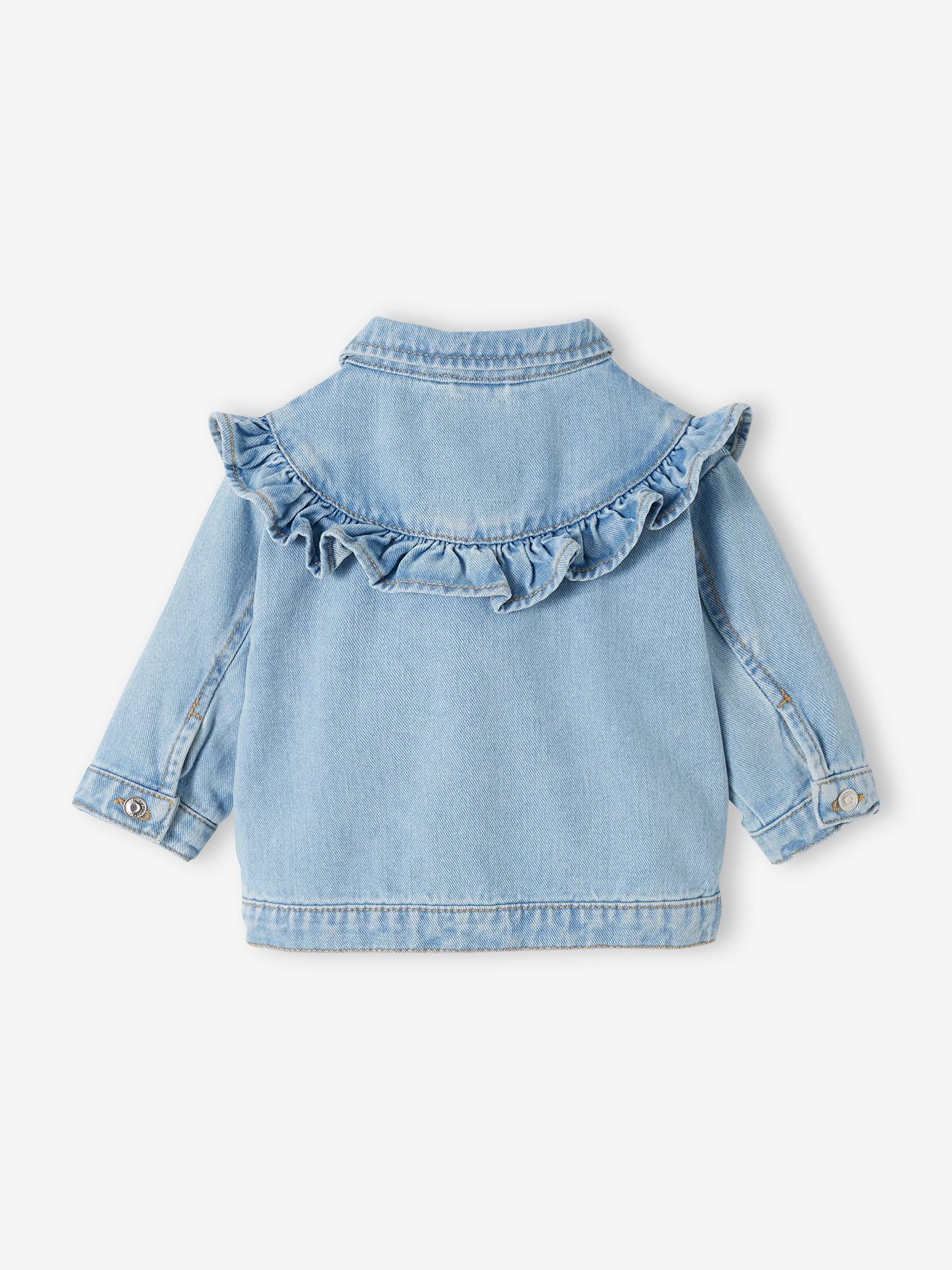 Veste En Jean Midwash Pour Bébé Fille - Taille 4 à 6 Mois, H&M, à Peine Portée, Parfait Pour Un Look Mignon !