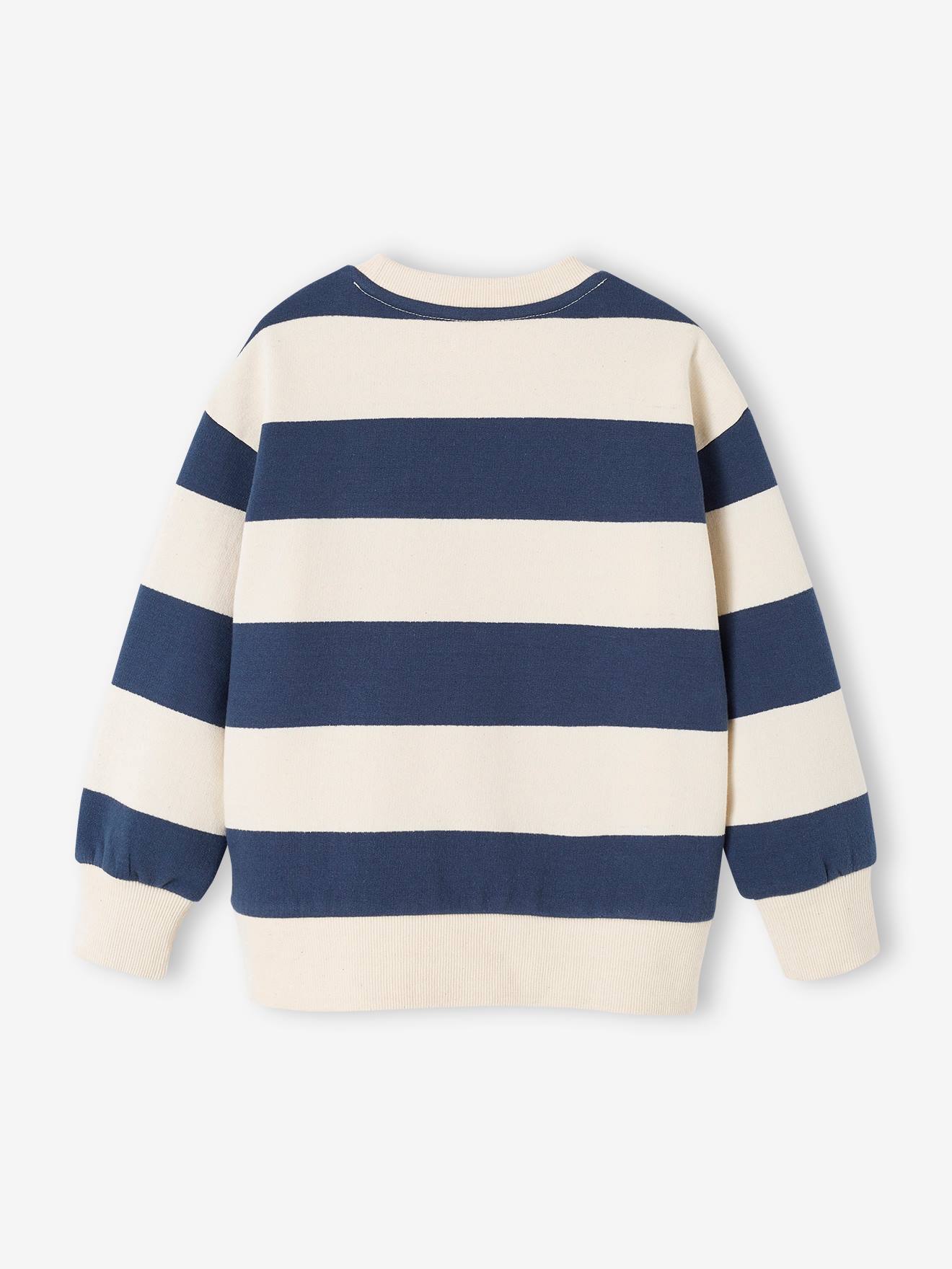 Blue and white striped sweatshirt online