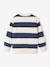 Sweatshirt with Wide Stripes & Bouclé Badge for Boys apricot+emerald green+night blue - vertbaudet enfant 