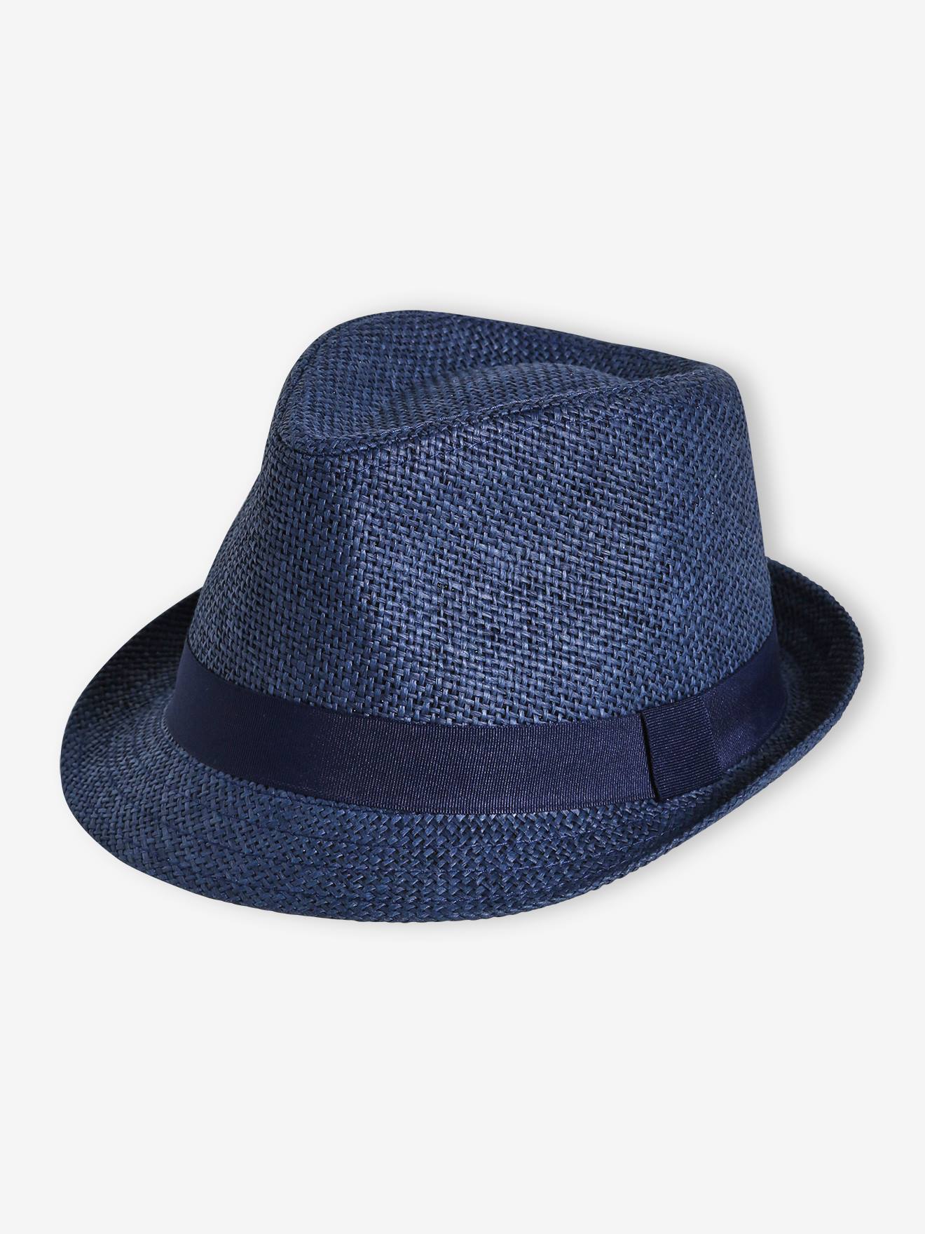 Blue Black straw hat Stratton Campaign Style Straw Hat | Curtis Blue Line main image 4