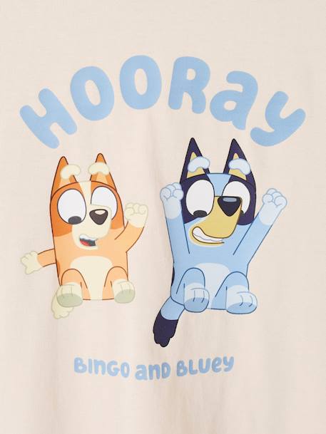 T-shirt Fille Bluey Et Bingo - 100% Coton - Design Avant Et Arrière - Vert Vif