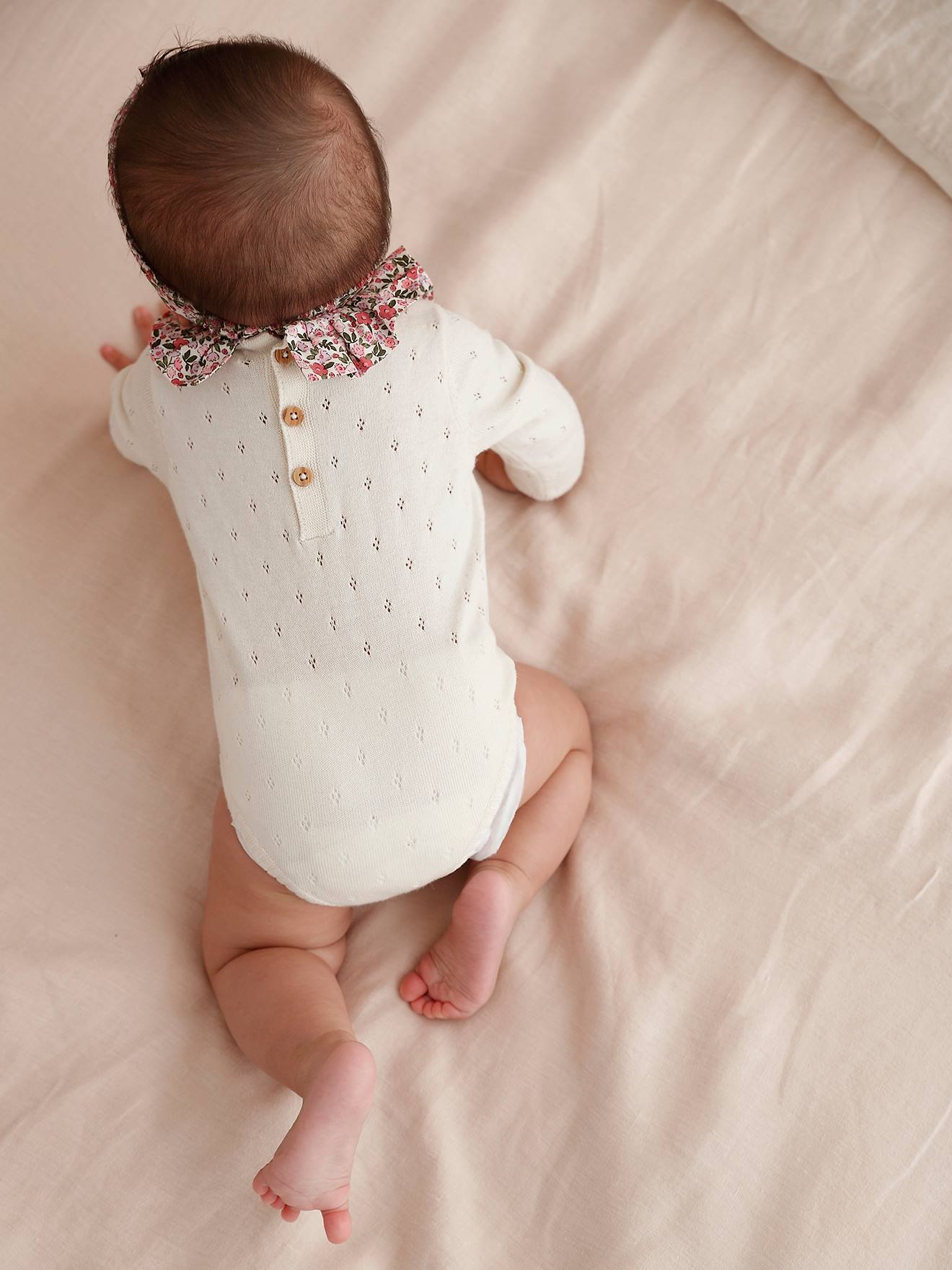 Barboteuse Bébé 2 Pièces Vert à Fleurs + Bandeau - Taille 1-3 Mois - Léger Polyester/Élasthanne - Neuf Étiqueté SheIn