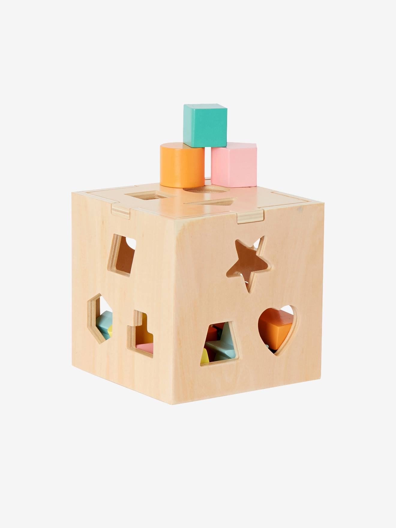 Box With Wooden Shapes To Sort And Fit Fsc Certified Wood Multi Toys