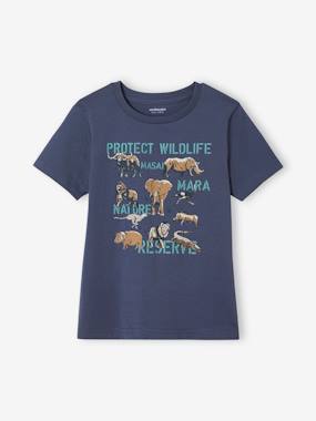 Boys-Tops-T-Shirt with Animal Motifs for Boys