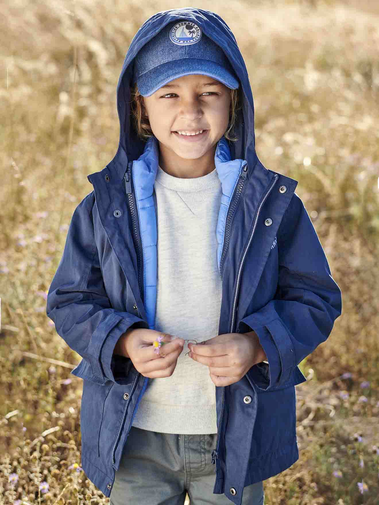 VERTBAUDET Parka 3 En 1 Mi-Saison Garçon Avec Doudoune Amovible - Marine 2A