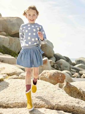 Girls-Skirts-Skort for Girls in Lightweight Denim