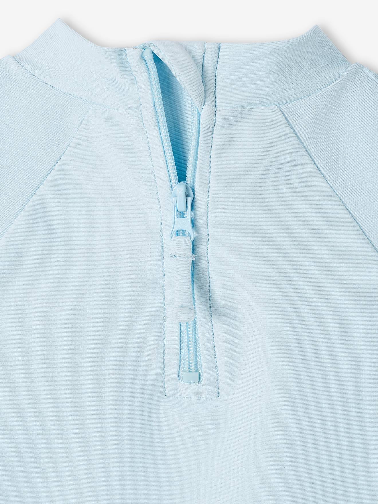 VERTBAUDET T-shirt De Bain Anti-UV Garçon Petit Matelot - Manches Longues, UPF 50+, Bleu Ciel