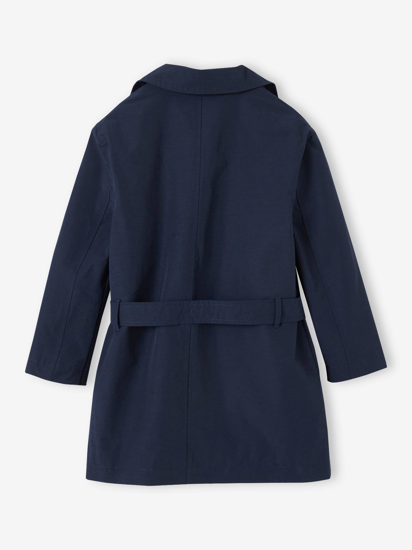 Trench Coat with Removable Hood for Girls navy blue Girls