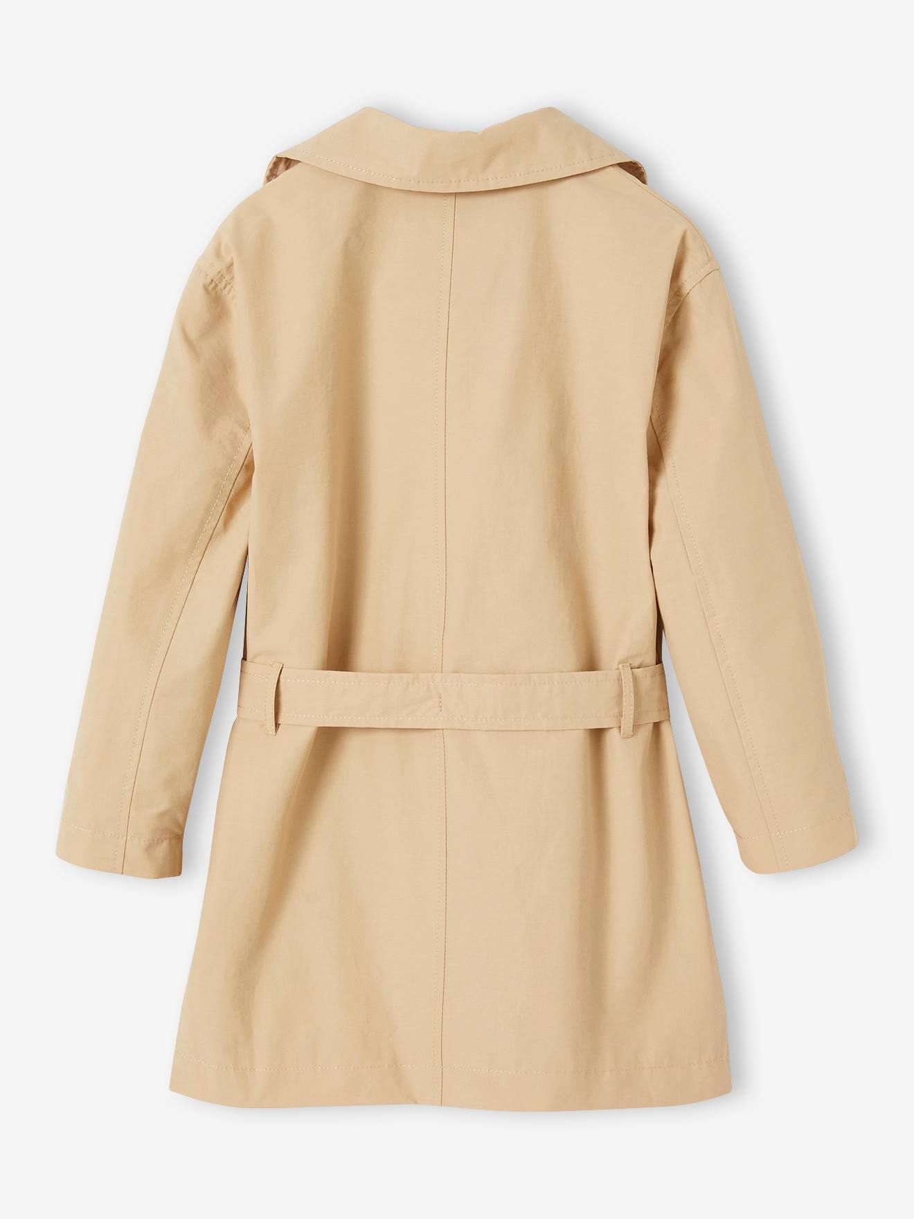 Trench fille avec capuche amovible beige Fille