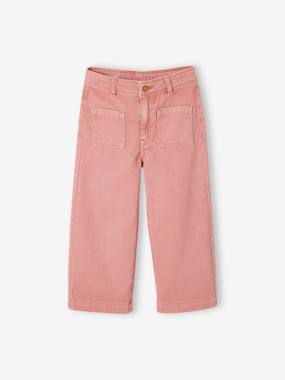 Girls-Trousers-Wide Cropped Trousers for Girls