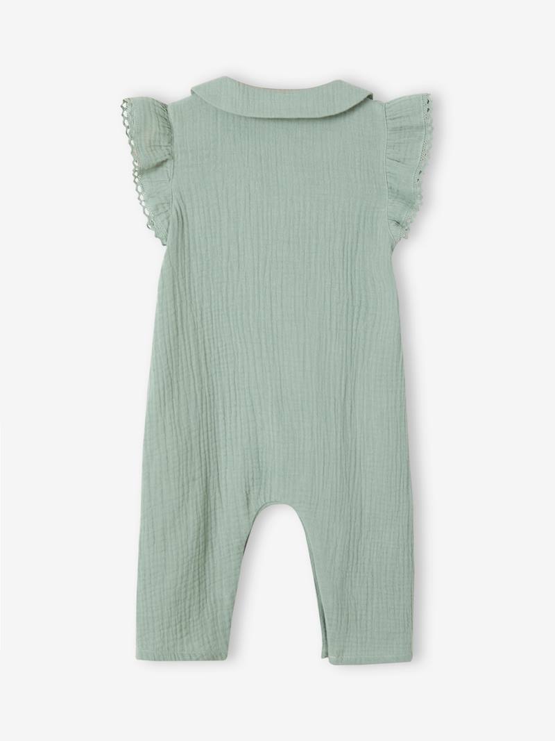 Cotton Gauze Jumpsuit for Babies terracotta, Baby