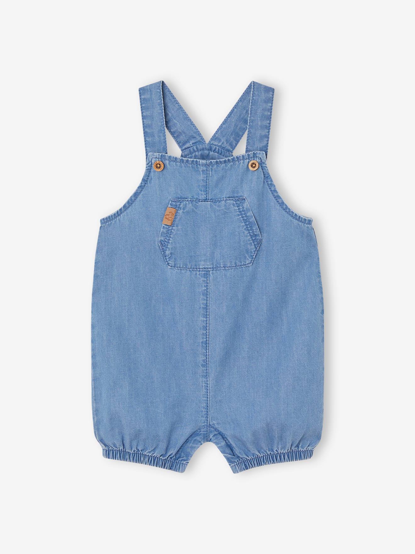 Lined denim dungarees